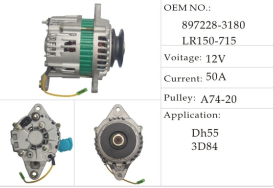 Generator DH55 4JB1 897228-3180 LR15-715 12V 50A A74-20 Doosan